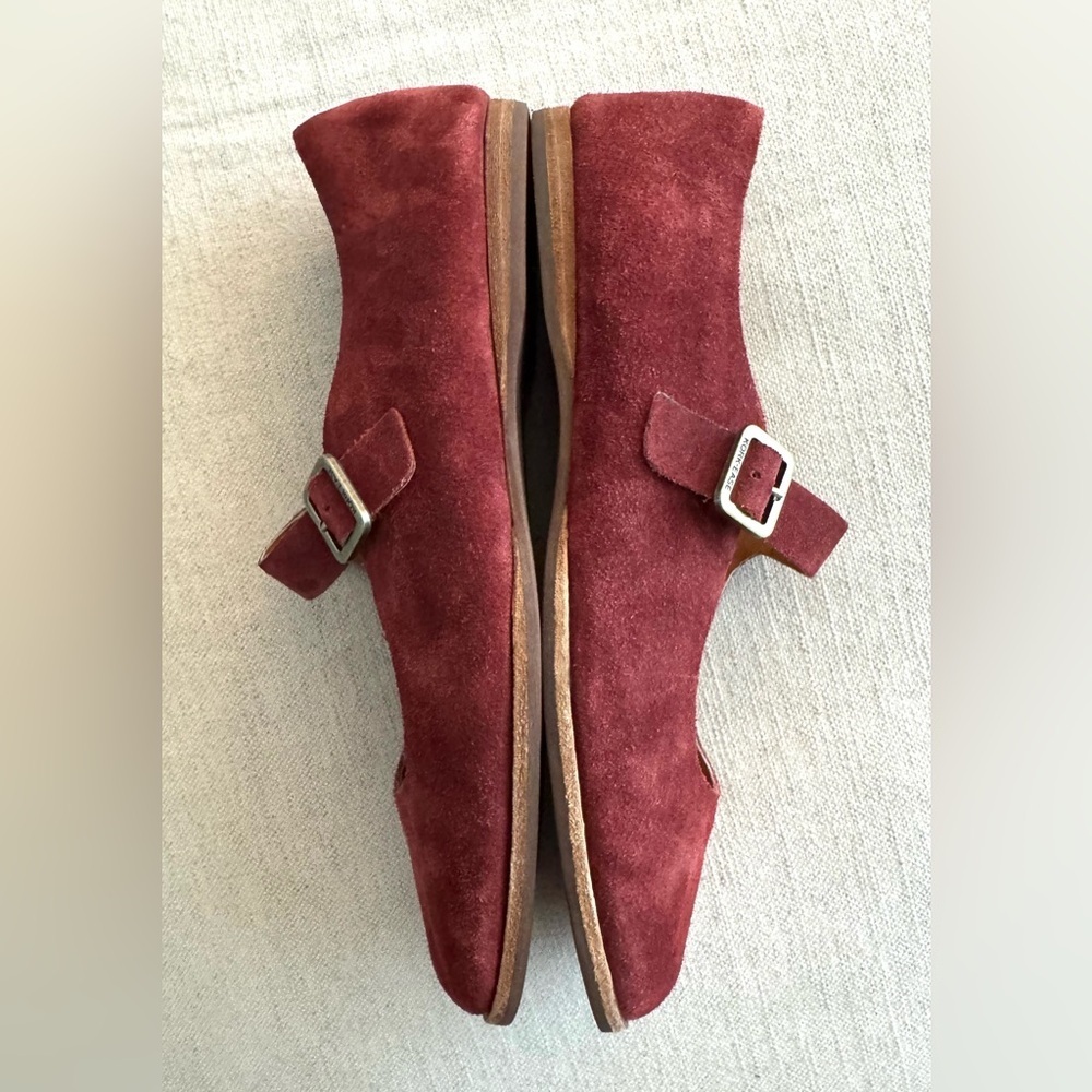 Kork-Ease Prato Suede Mary-Jane Flats in Cranberry - Picture 8 of 12